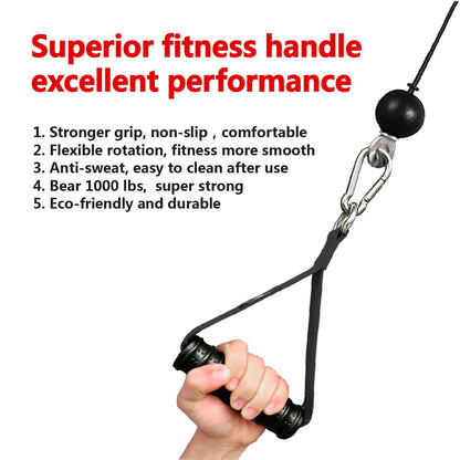Vigoog Heavy Duty Gym Workout Handles Attachment for Cable Machine,Resistance Band,Pulley System Home Exercise Equipment, Comfortable and Stronger Grip