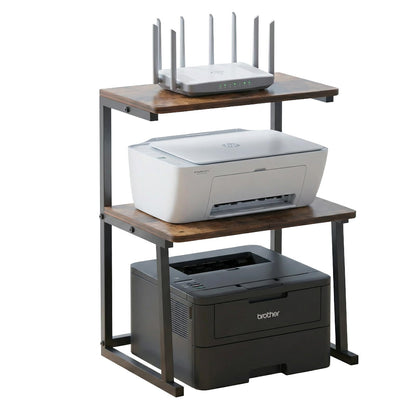 VonDream 3-Tier Desktop Printer Stand, Universal Size Printer Shelf Organizer with Wide Platform, Heavy-Duty Multi-Purpose Office Desk Shelves for Home Office Organization