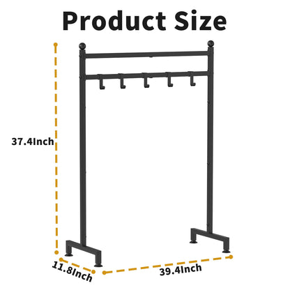 GloTika Christmas Stocking Holder Stand with 6 Hook, Heavy Duty Freestanding Christmas Stocking Hanger, Metal Holiday Decor Hanger Display for Home, Floor, Living Room
