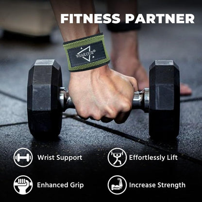 WSAKOUE Lifting Straps, Weightlifting Straps, Deadlift Straps with Padded Neoprene for Power Lifting, Bodybuilding, Gym Workout, Strength Training & Fitness Workout, Resistance - Green