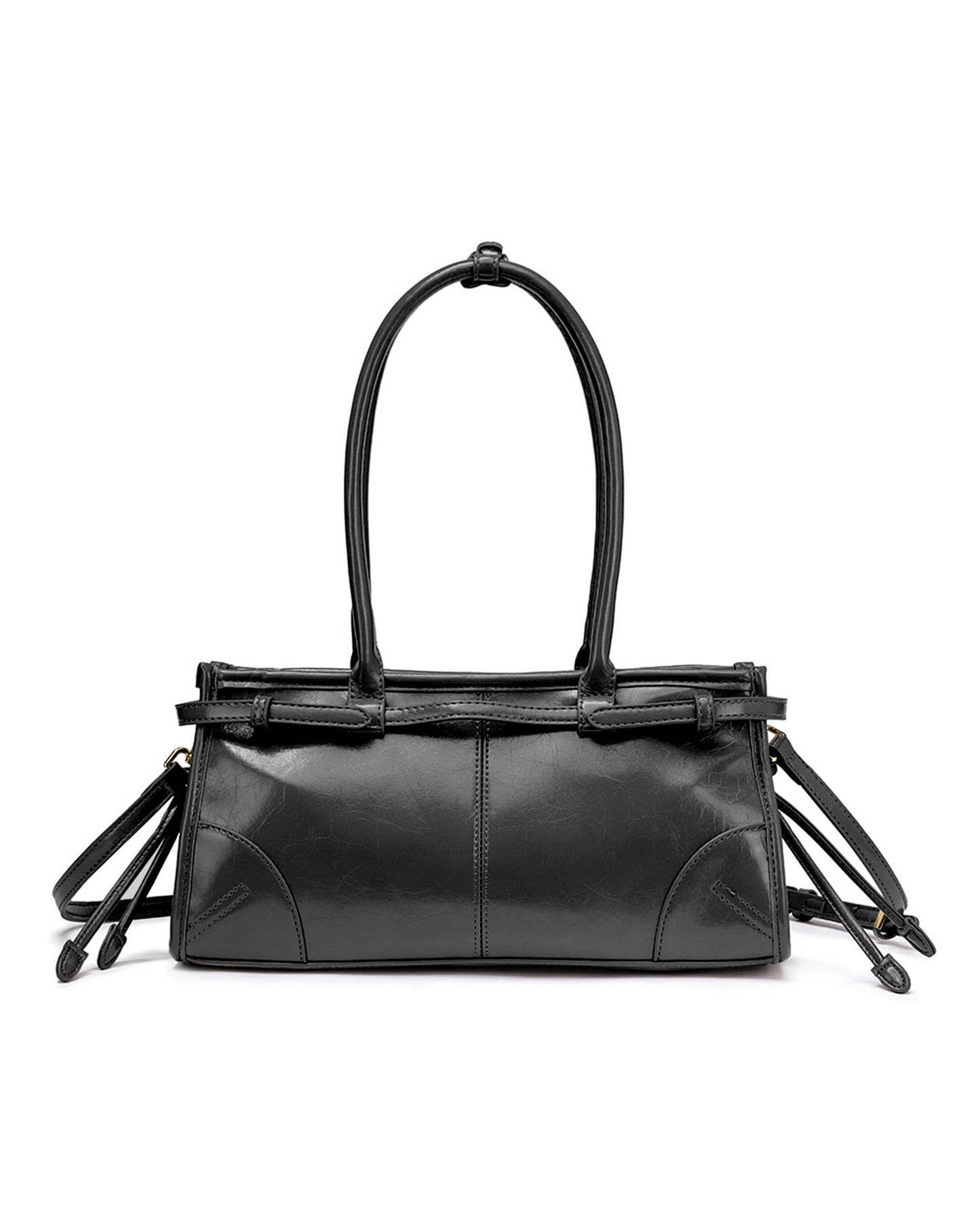 NEWBELLA Women's Soft PU Leather Clutch Purse with Top Handle - Convertible Satchel Tote and Shoulder Bag for Work and Evening Use