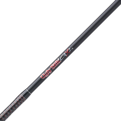 Ugly Stik 7’ GX2 Spinning Fishing Rod and Reel Spinning Combo, Ugly Tech Construction with Clear Tip Design, 7’ 1-Piece Rod