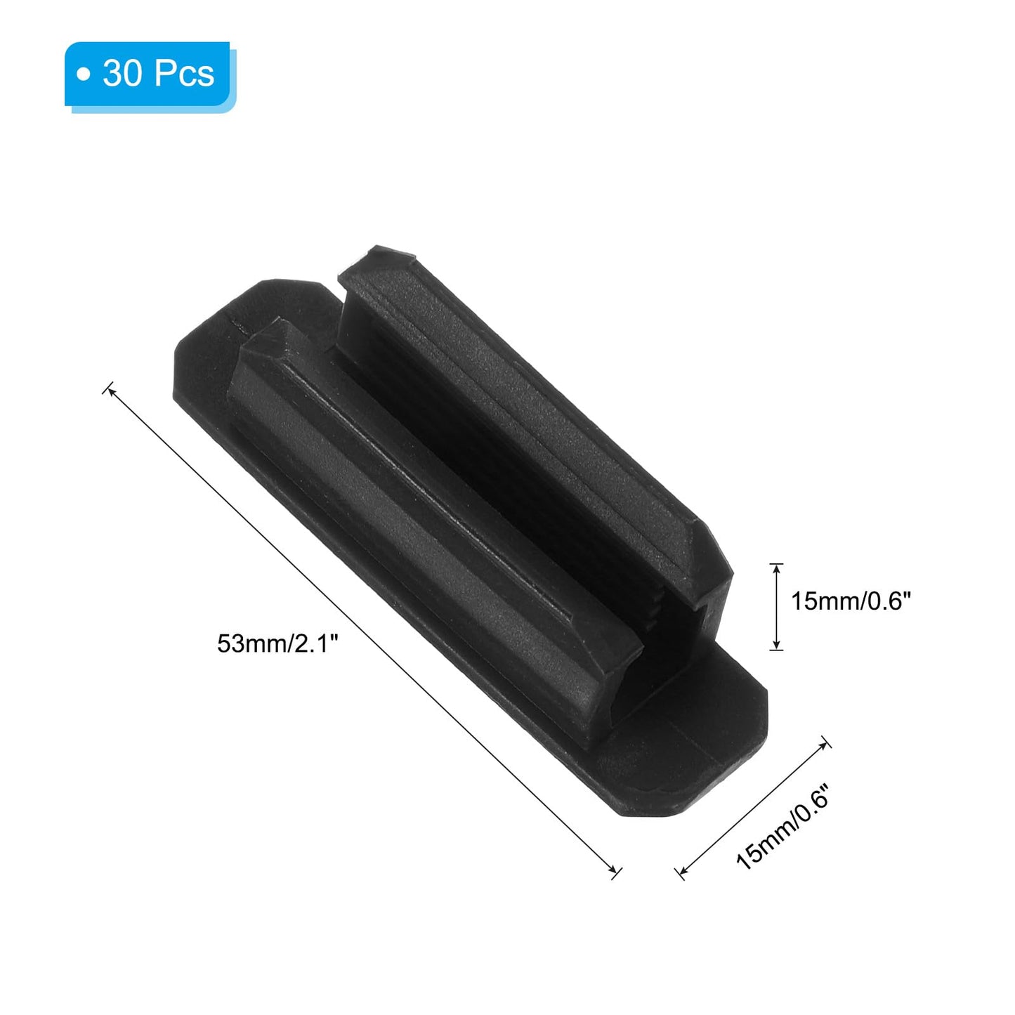 PATIKIL Pen Holder for Desk, 30 Pack Adhesive Pencil Holders Silicone Pencil Holder for Classroom Office Accessories Teacher Supplies, Black