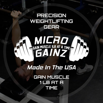Micro Gainz Standard 1-Inch Center Hole Weight Plates, Set of 2 Black Fractional Plates Choose Set (.25LB-1.25LB), Designed for Standard 1-inch Barbells & Dumbbells, Made In USA (1.25 lb)