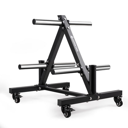LIONSCOOL 2-Inch Weight Plate Tree (With Wheels, 650 LBS)