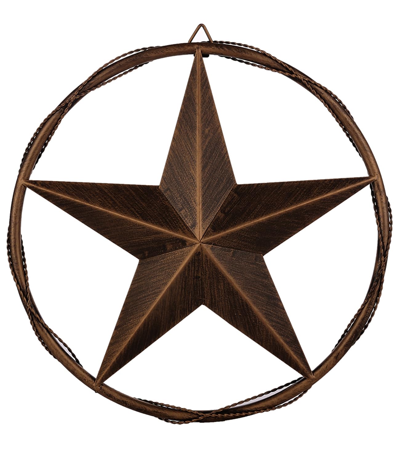 Ontrip 17.5" Metal Barn Star Wall Decor, Rustic Western Lone Star Metal Wall Art, Powder-Coated Iron, Indoor/Outdoor Porch Patio Fence Fireplace Farmhouse Decor, Housewarming Gift