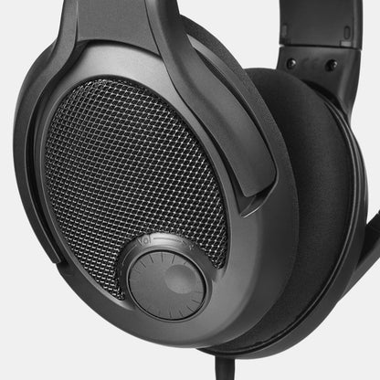 DROP PC38X Gaming Headset – Open-Back Over-Ear Design with Noise-Cancelling Mic, Velour Earpads – Compatible with PC, PS5, PS4, Xbox, Switch, Mobile – Black