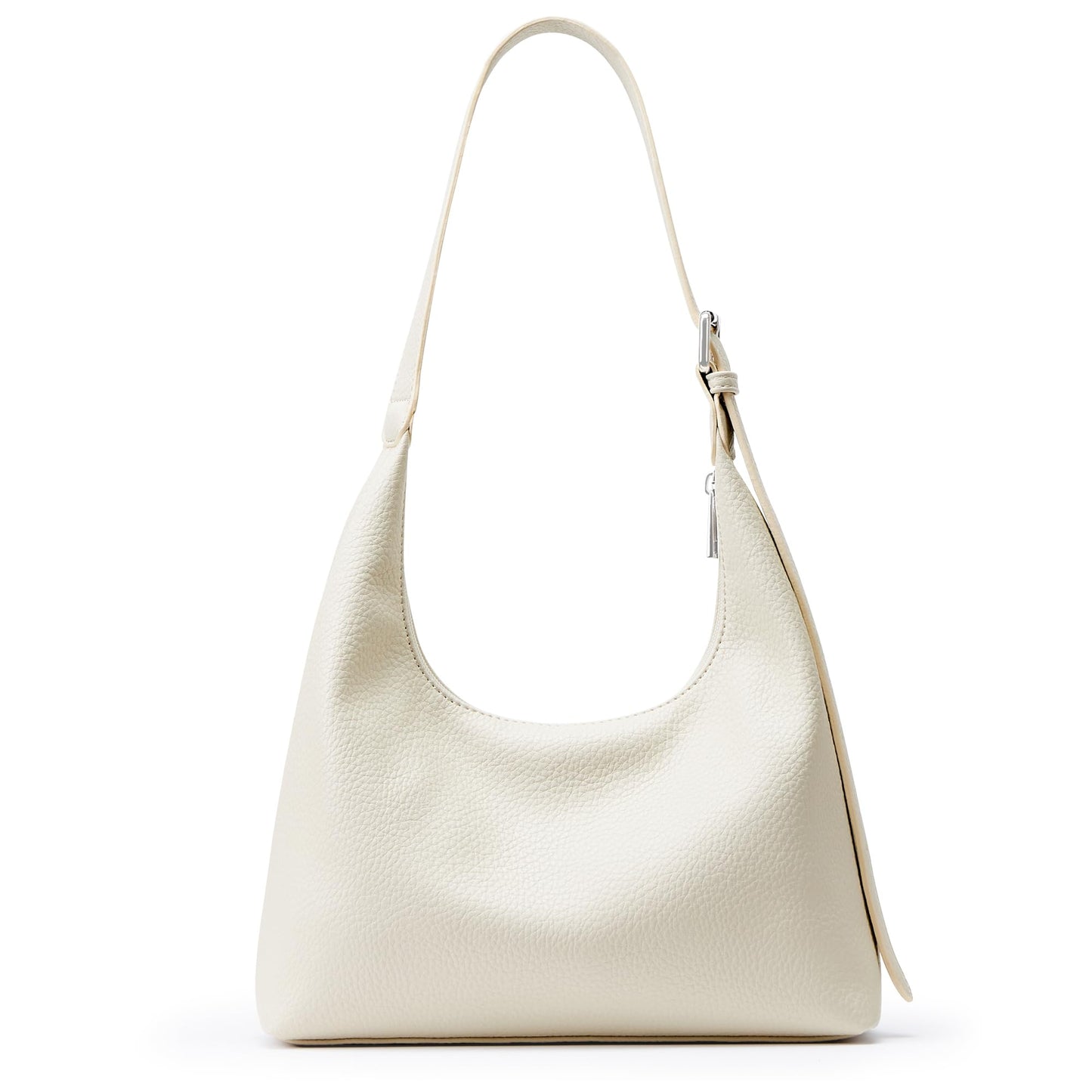 KALIDI Crescent Tote Bag, Women Underarm Handbag Vegan Leather Zipper Shoulder Purse Hobo for Evening Shopping Casual
