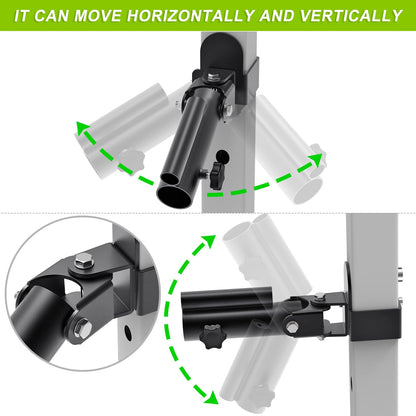 SELEWARE T Bar Row Landmine Attachment for 3" x 3" Power Rack with 5/8" or 1" Hole - Versatile Fit for 1" Standard Bar and 2" Olympic Bars, Free Swivel Heavy Duty Structure