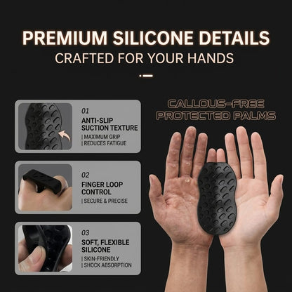 NADUSEP Gym Grips Anti-Slip for Weight Lifting – Silicone Workout Grips Pads for Palm Callus Protection, Ergonomic Weightlifting Gym Gloves for Deadlift Pull Ups Barbell Training Men Women