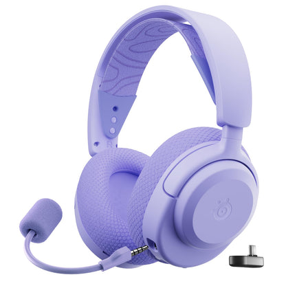 SteelSeries Arctis Nova 3P Wireless Multi-Platform Gaming Headset — Mobile App Control — 40 HR Battery — Neodymium Magnetic Drivers — 2.4GHz/Bluetooth — PS5, PS4, PC, Switch, Mobile — Lavender