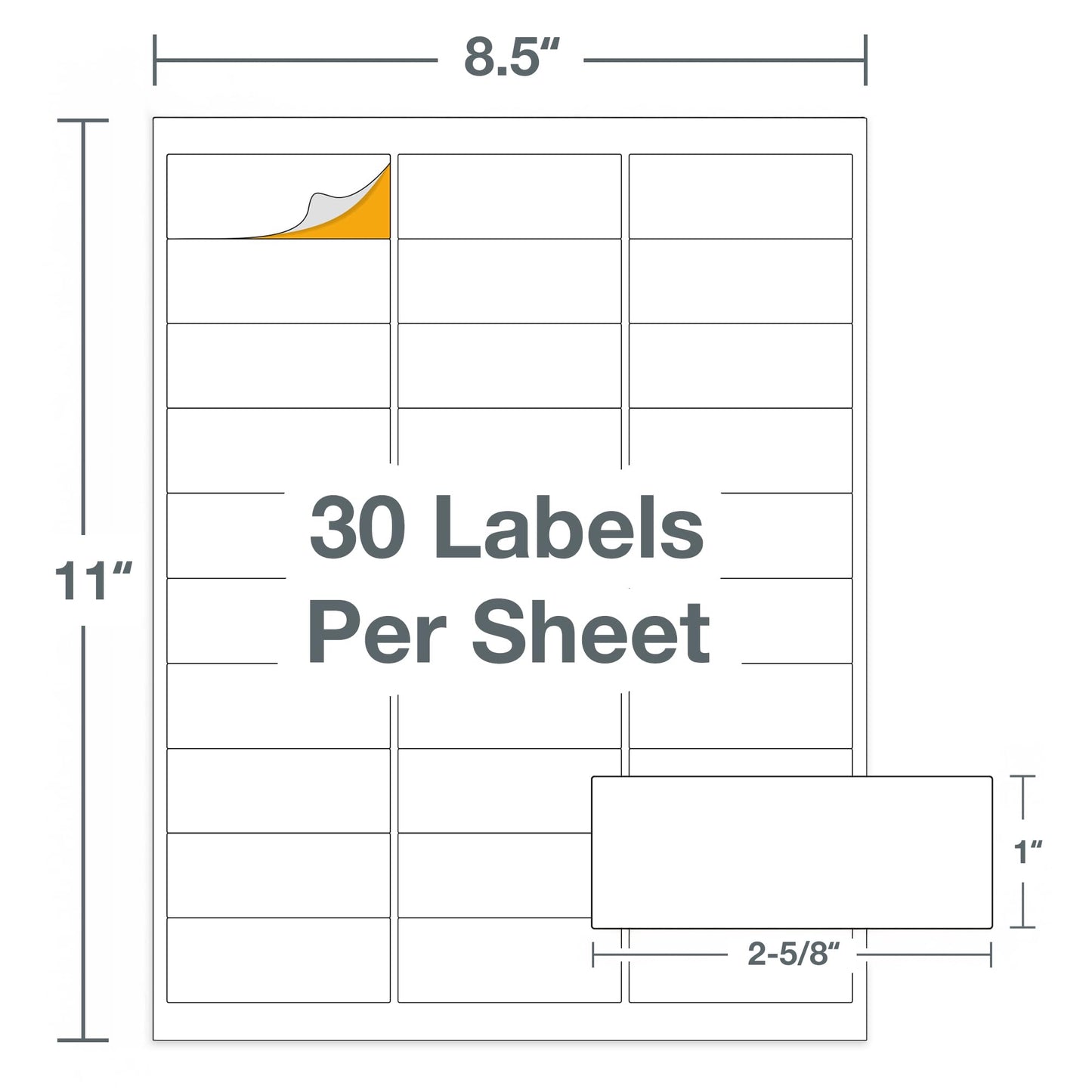 HERMA Printable Address Labels 1" x 2-5/8", 3000 Labels, Easy Peel Off Customizable Stickers for Laser Printer & Inkjet Printer, Blank Shipping Labels for Mailing, Storage & Organization