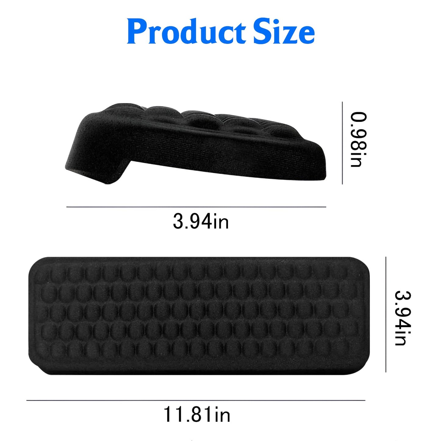 Arm Rest for Desk, L-Shaped Memory Foam Elbow Pads with Non-Slip Base, 2-Piece Ergonomic Desk Edge Cushion & Wrist Rest for Mouse & Keyboard, Desk Arm Support for Office, Gaming & Home