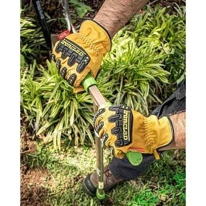 Ironclad Mens Work Glove 360 CUT LEATHER IMPACT, Yelloe, Large US