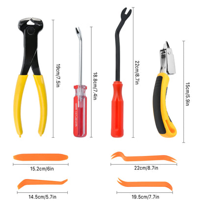 Aemygo 8 Pcs Upholstery and Construction Staple Remover, Tack and Nail Puller for Easily Removing All Kinds Staples, Carpet Remover for Furniture Floor Photo Frame Carton