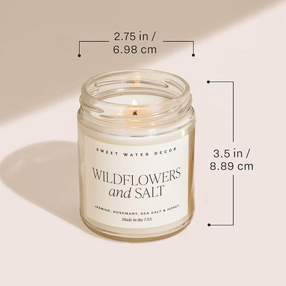 Sweet Water Decor Sugar Cookies Scented Candle - Sugar Cookies, Vanilla, and Buttercream Scented Christmas Candles and Decor for Home - 9oz. Clear Jar Soy Candle, Made in The USA