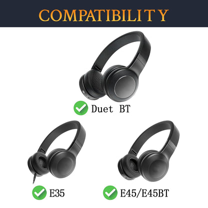 SOULWIT Professional Replacement Ear Pads for JBL E35 E45 E45BT Duet BT Bluetooth Wireless Headphones, Earpads Cushions with Softer Protein Leather, Noise Isolation Foam (Black)