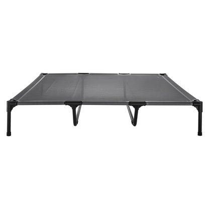 VEVOR Elevated Dog Bed for Large Dogs, Portable Raised Dog Cot with Steel Metal Frame and Breathable Teslin Mesh, Indoor & Outdoor Pet Cooling Raised Hammock Bed, XL, Gray