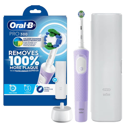 Oral-B Pro 300 Lilac Electric Toothbrush, Lavender