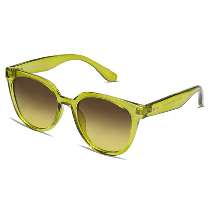 SOJOS Trendy Cat Eye Round Polarized Sunglasses for Women Fashion UV Protection Sunnies Sunglasses SJ2175