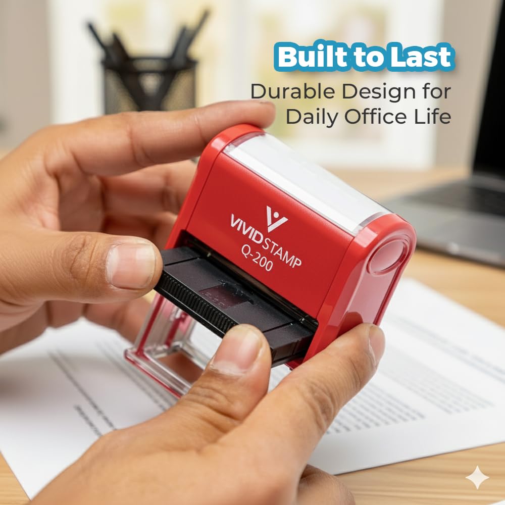 FAXED EMAILED by Date Self Inking Rubber Stamp (Red Ink) - Large