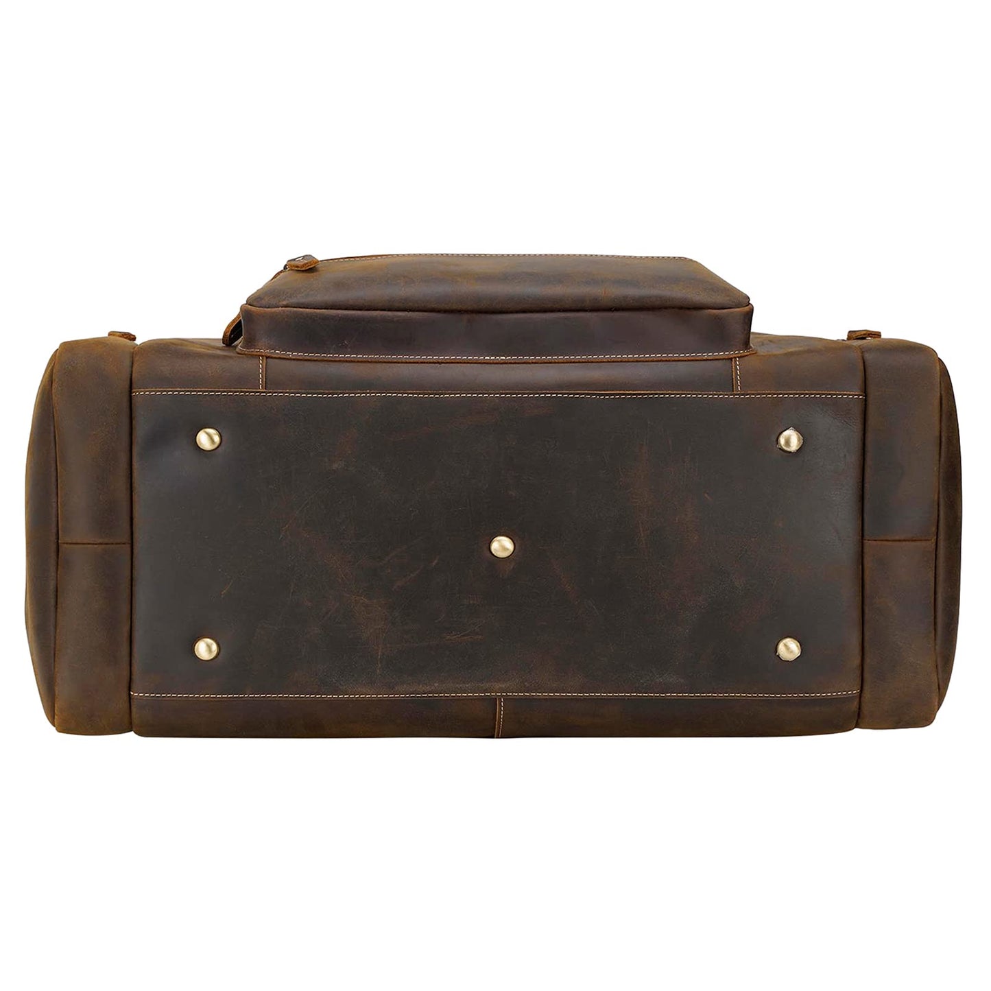 Polare 26" Full Grain Cowhide Leather Gym Duffle Weekender Overnight Travel Duffel Bag For Men 62L