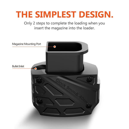 Ludex Magazine Speed Loader for Glock 9mm/.40.Fits Glock 17,18,19,22,23,24,26,27,34,35,45 and 47-Black
