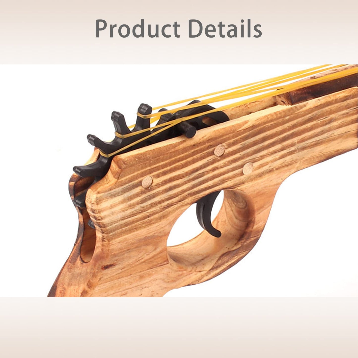 2 Pcs Wooden Rubber Band Gun Quality Wood & Handmade Kids Outdoor Toy 9 Inches Length