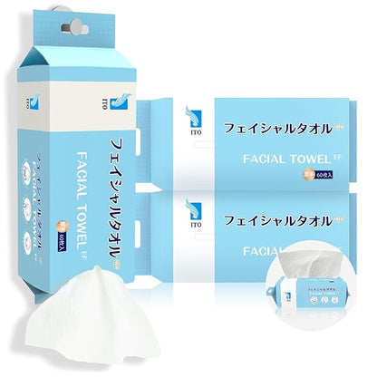 ITO Disposable Face Towel, Ultra-Soft 1-Second Quick-Dry Face Towels, Gentle
