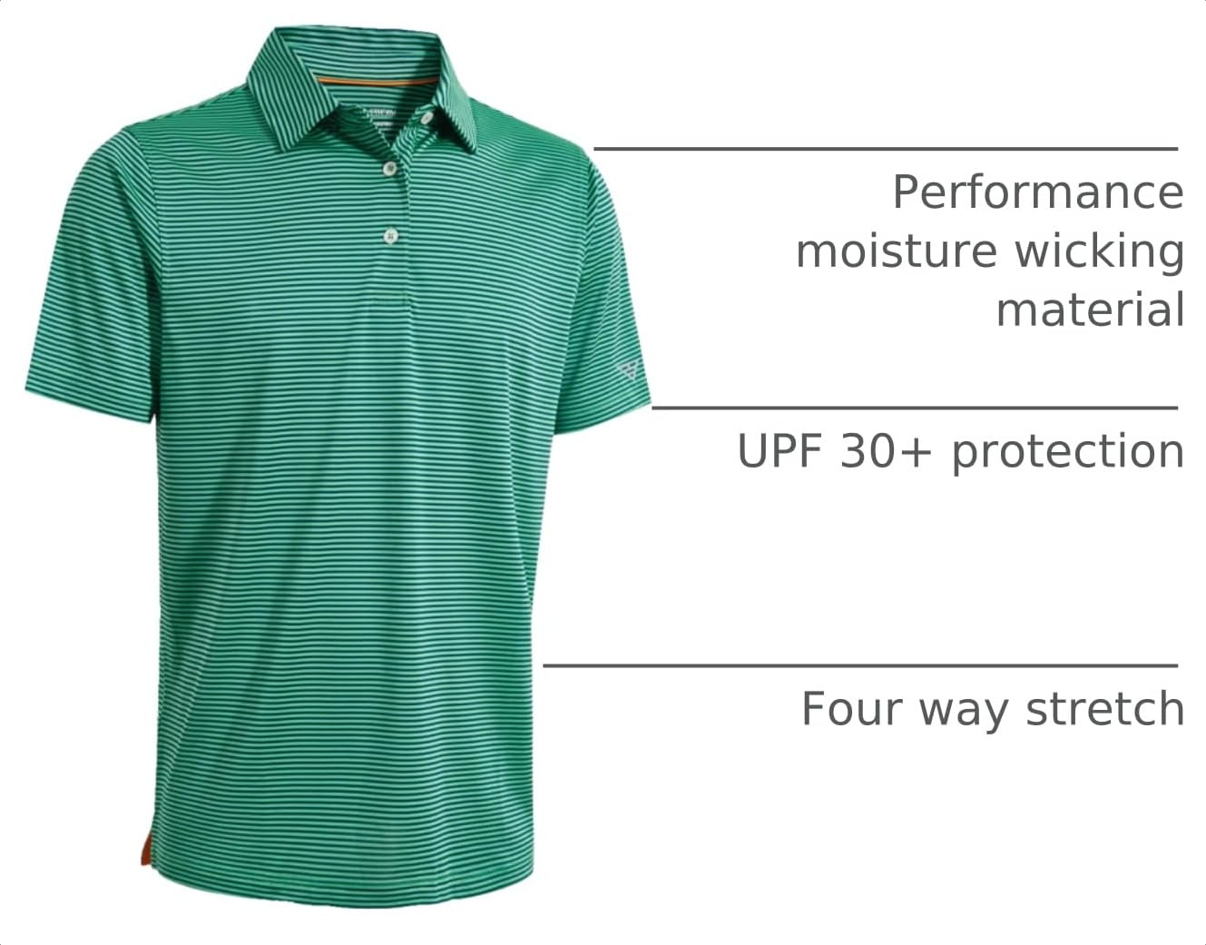 Boys Polo Shirts Short Sleeve Striped Performance Moisture Wicking Dry Fit Golf Shirts for Boys Youth Kids