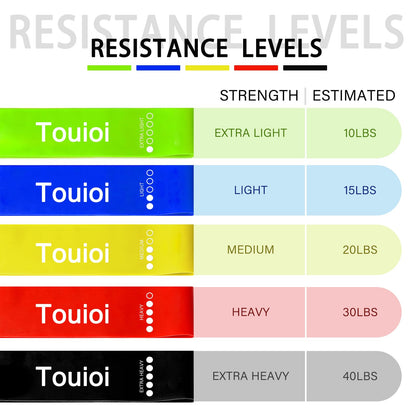 Hip & Core System, Resistance Loop to Stretch, Core Fitness Glute Workout Bands (3pcs Set and 5 mini Resistance Bands)
