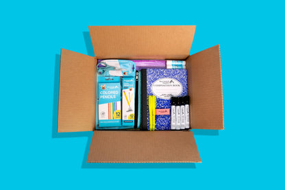 Blue Summit Elementary School Supply Box, 4th, 5th Grade School Supplies Set, for Elementary Supply, Bulk 44 Piece Box