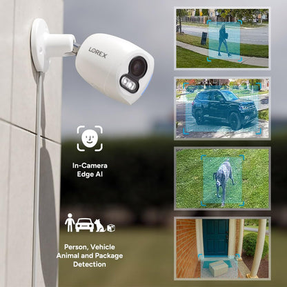 Lorex Classic 4K Dual-Lens PoE Camera (Latest Version) | IP Add-On Camera (No Cables) | 180° Panoramic View | 2-Way Talk | AI Detections | Auto-Tracking | Color Night Vision | IP67 | Requires NVR
