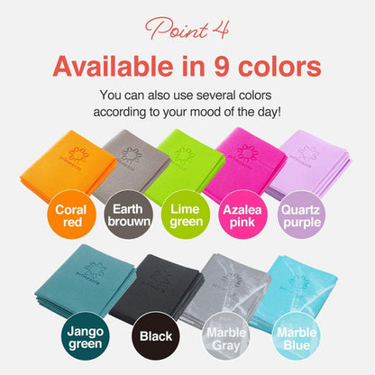 Primasole Folding Travel Yoga Mat Foldable light weight Easy to carry to Workout Fitness Class Beach Park Travel Picnics 4mm thick Azalea Pink Red Color PSS91NH027A