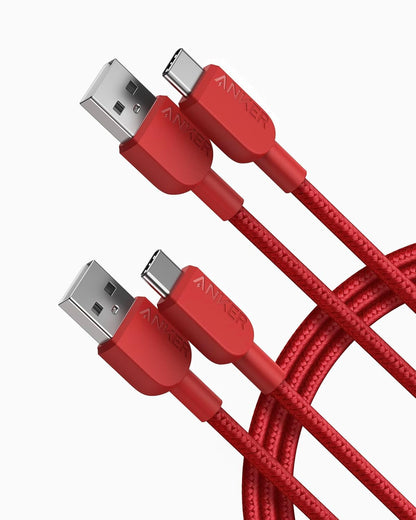 Anker USB A to USB C Cable, Charger Cord (2 Pack, 3FT), for iPhone 17 Series,Samsung Galaxy Note 10/S10+ S10, LG V30 (Black)