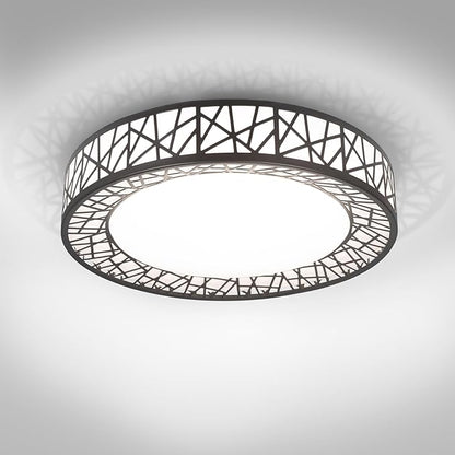 ASD 14 Inch LED Flush Mount Ceiling Light Fixture for Bedroom, 24W 1534LM 5CCT 2700K-5000K, Triac Dimmable Lights, Dining, Living Room, Kitchen Lamps, Modern Home Lighting Fixtures, Black, ETL