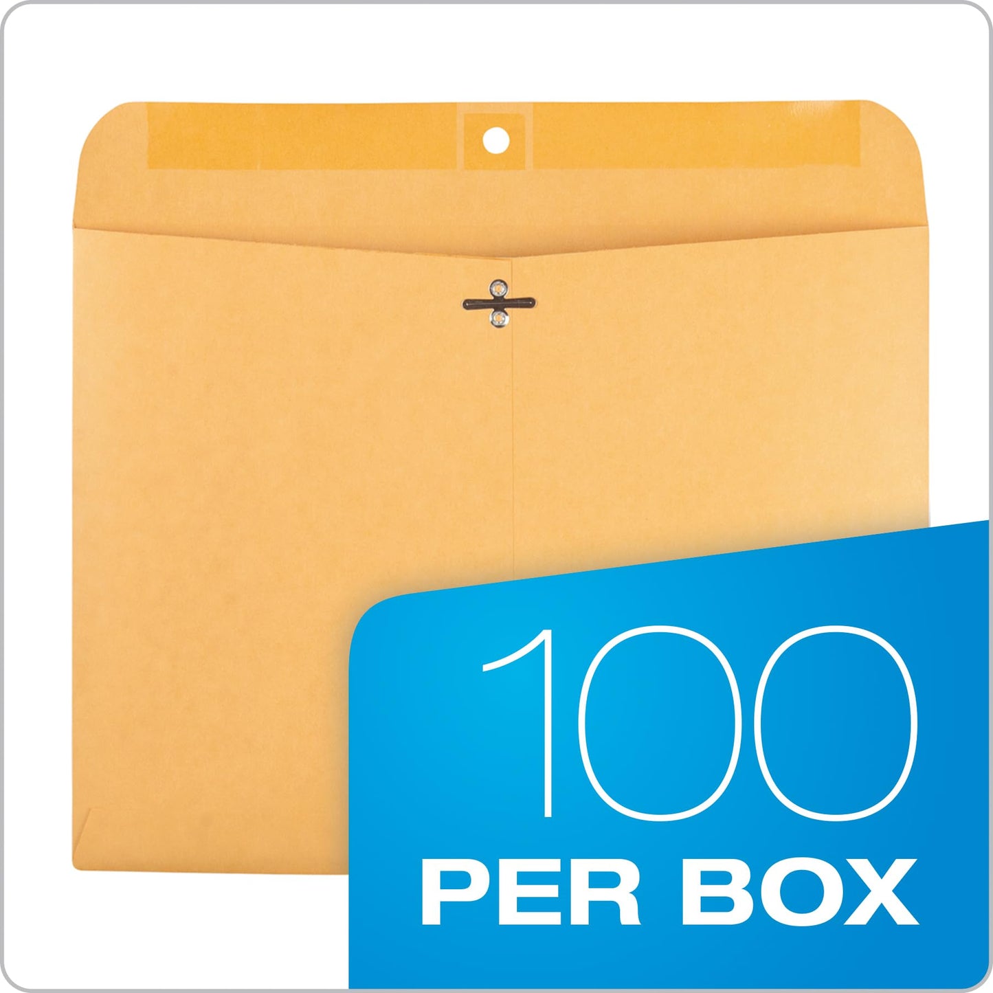 Quality Park 9 x 12 Clasp Envelopes, Deeply Gummed Flaps for Permanent Secure Seal, Great for Filing, Storing or Organizing Documents, 28 lb. Brown Kraft, Open Side, 100/Box (QUA38090)
