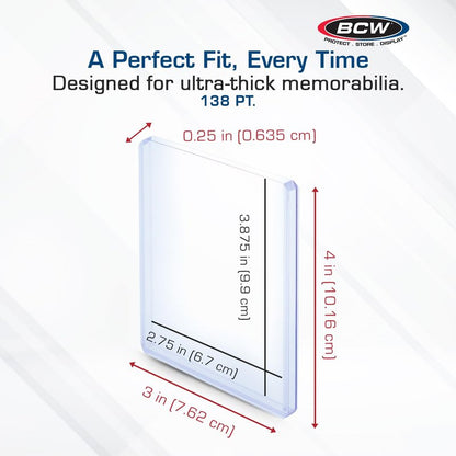 BCW Thick 138PT Card Top Load Holder (Pack of 10), 3 x 4