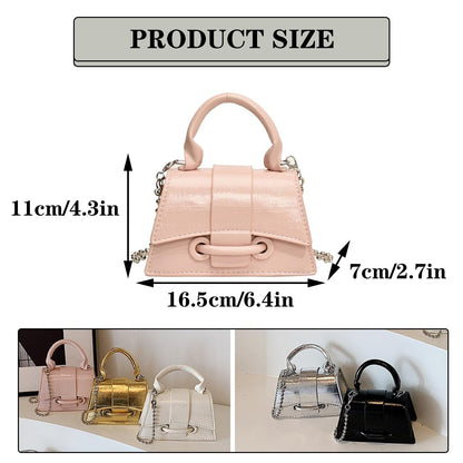 Mini Crossbody Bags Women's Y2K Purses Top Handle Crossbody Bag Clutch Shoulder Handbag for Cocktail Party Prom Wedding Pink