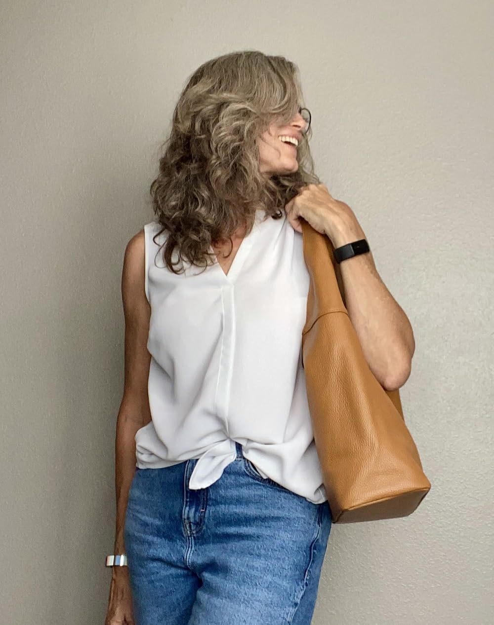 LaGaksta Hobo Purse Shoulder Bag Italian Leather Large Capacity, Tan