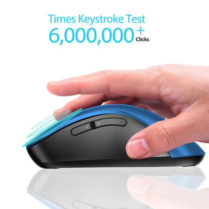 memzuoix 2.4G Wireless Mouse, 1400 DPI Mobile Optical Cordless Mouse with USB Receiver, Portable Computer Mice for Laptop, PC, Desktop, MacBook, 5 Buttons, Red