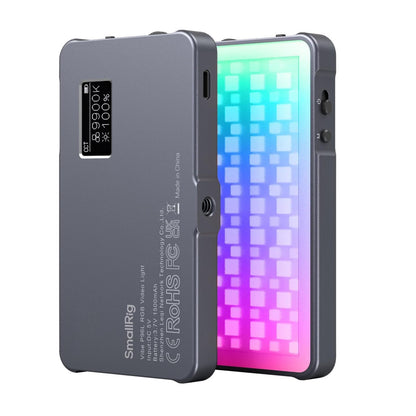P96L RGB Video Light by SmallRig, Portable Metal LED Camera Light, 2500-8000K, 21 Effects, CRI 96+, OLED Display, Photo and Video Lighting, Long Battery Life, Fits Phone and Camera