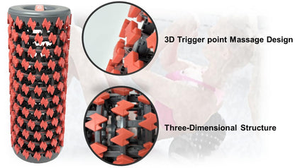 Collapsible Foam Roller for Exercise and Recovery (13 Inches), Easily Portable at 5.5 inches (Red)