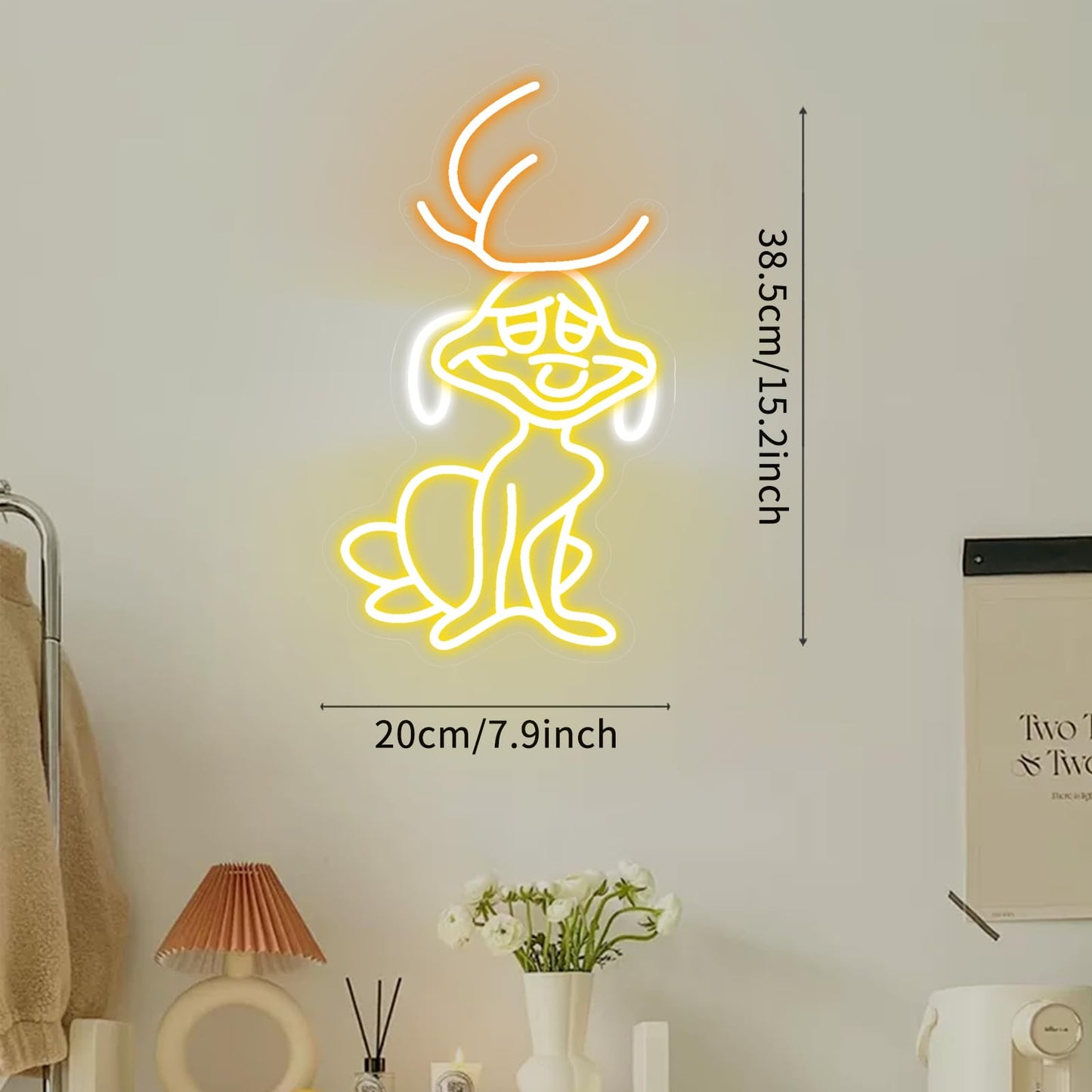 Neonawall Dog Neon Sign, Dimmable USB-Powered LED Light for Wall Decor, Bedroom Living Room Christmas Decoration 7.9 x 15.2 inch