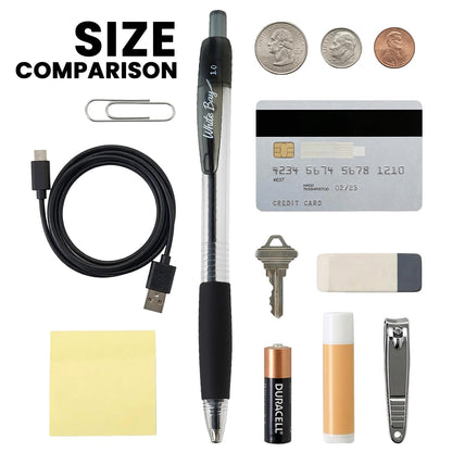 White Bay Retractable Ballpoint Pens Black Ink, Medium Point (1mm), 18-Pack, Refillable, Easy Grip