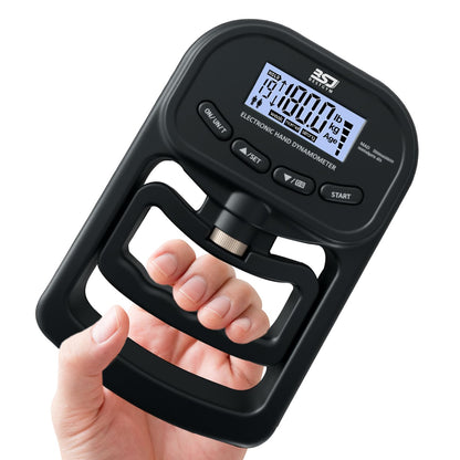 Hand Grip Strength Tester Trainer, 396lbs/180kg Hand Grip Dynamometer with LCD Display, Ideal for Sports, School, and Home Use