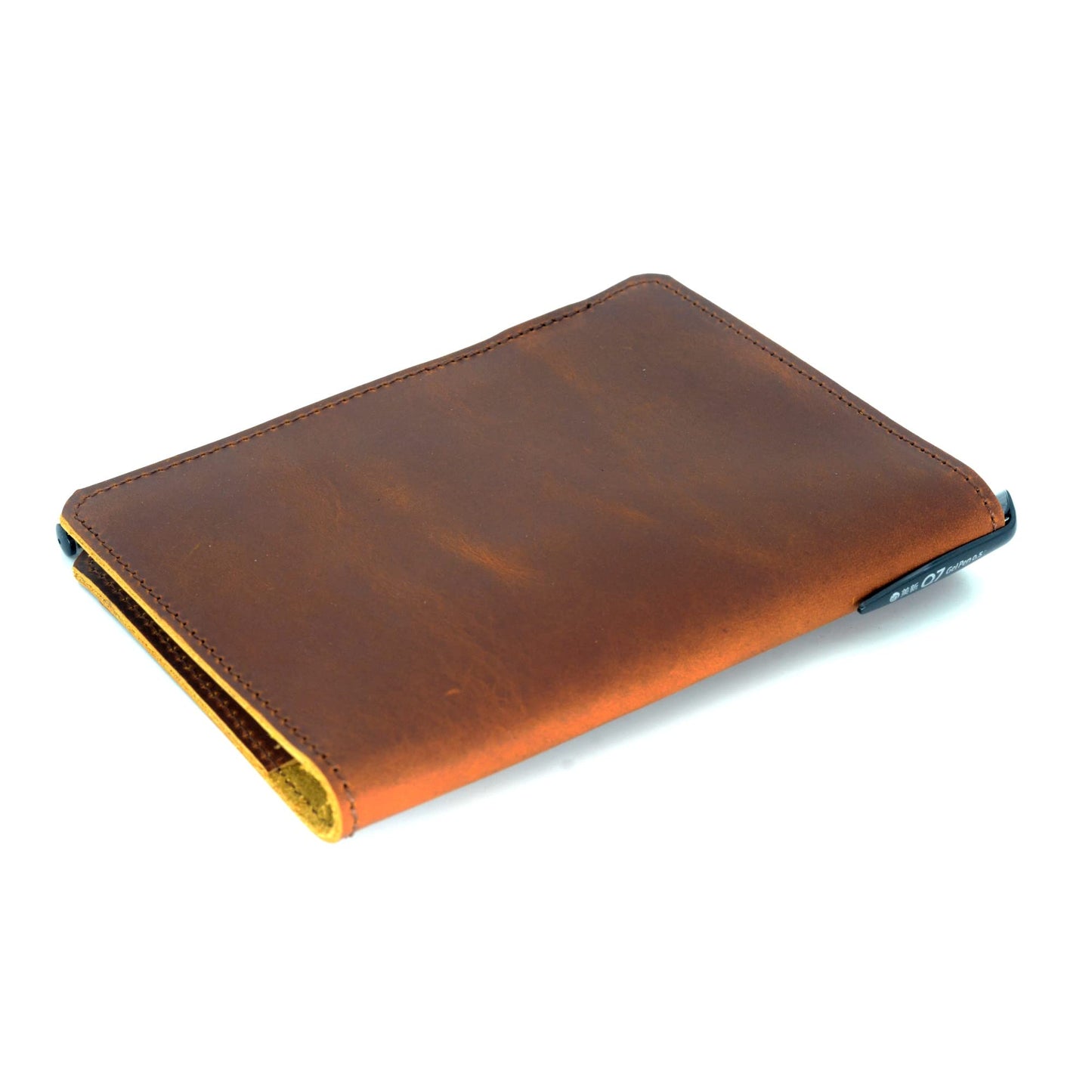 YIYUS Leather Cover Compatible with Rite in the Rain & Rocketbook Mini Notebooks, Top Bound Spiral Notebook Cover, Memo Notepads Holder Leather Cover for 4'' x 6'' Pocket Notepad With Pen Holder Brown