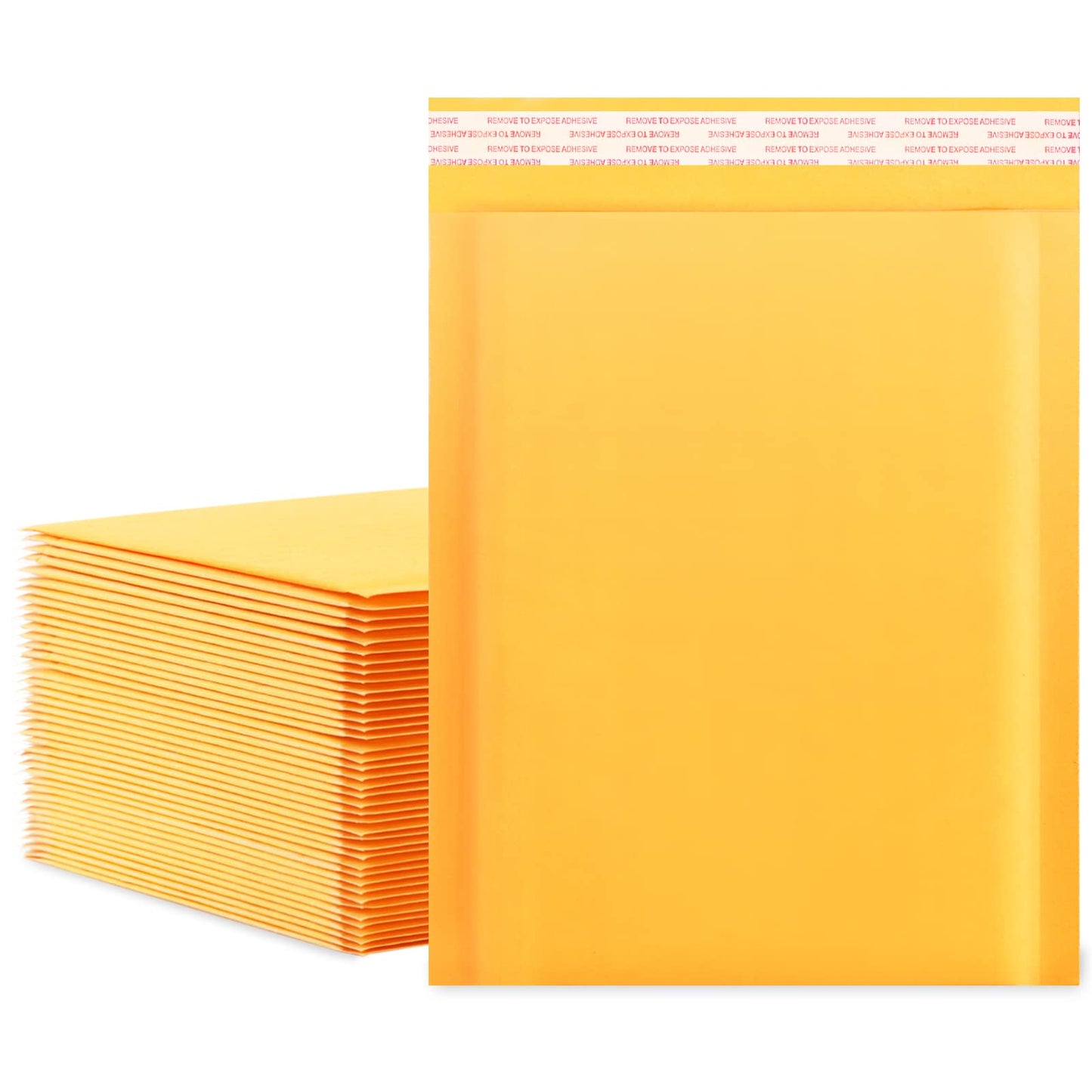 packbabol Kraft Bubble Mailers 8.5x11 Inch 50 Pcs,Small Self-Sealing Mail Shipping Bags,Yellow Padded Envelopes #2