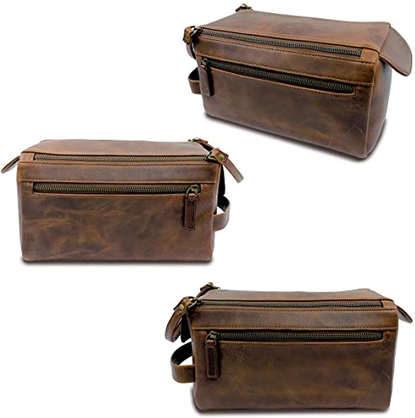 LEATHER DUFFEL WITH TOILETRY BAG TRVELLING COMPLETE COMBO WITH NICE TOILETRY AND GREAT DUFFEL