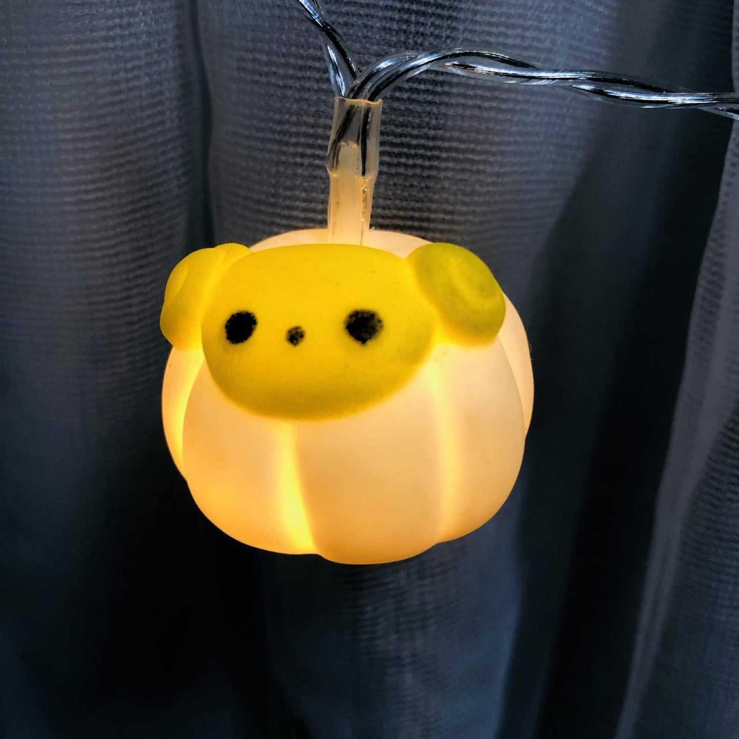 Sezrgiu Cute Painted Sheep Night Light LED Sheep Ornaments String Lights Yellow Sheep Fairy Light Battery Powered Indoor Outdoor Party Decor Night Light (10LED, Dumpling Sheep)